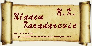 Mladen Karadarević vizit kartica